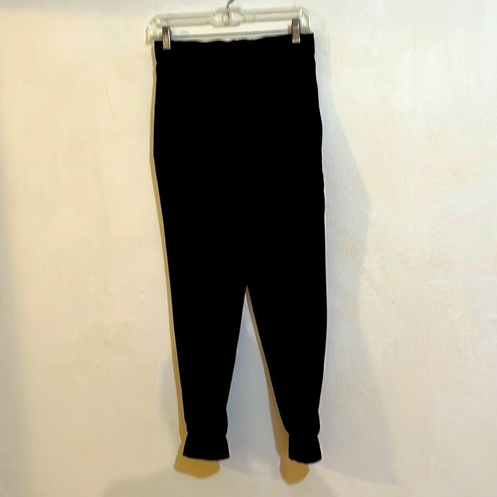 Thick Black Polyester New Balance Elastic Waistband and Hem Joggers Size S